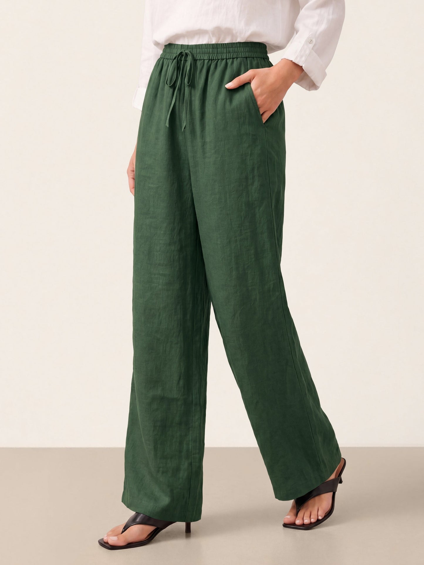 Pantalón de Lino Blanco