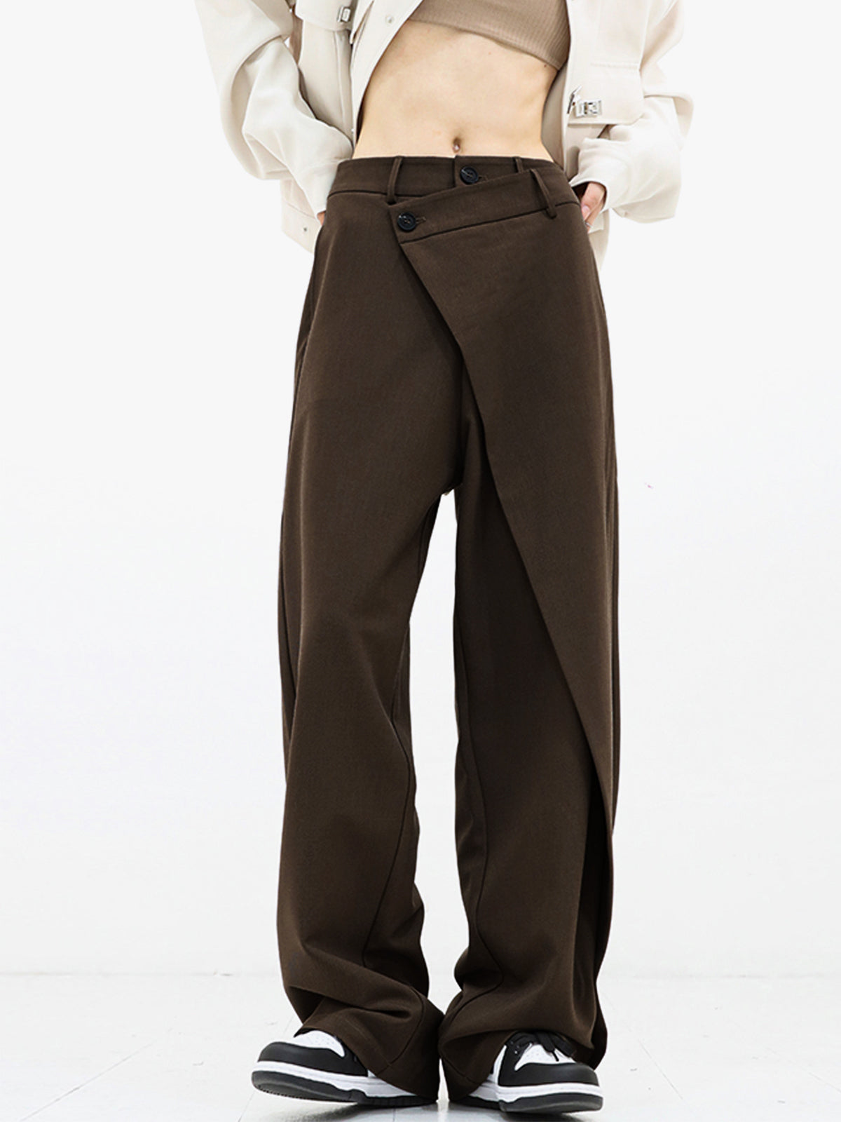 Pantalón Largo Casual de Corte Recto
