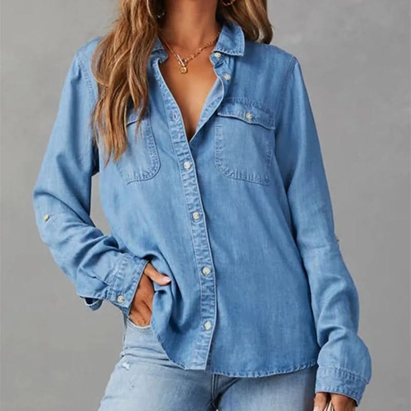 Camisa Vaquera Celeste