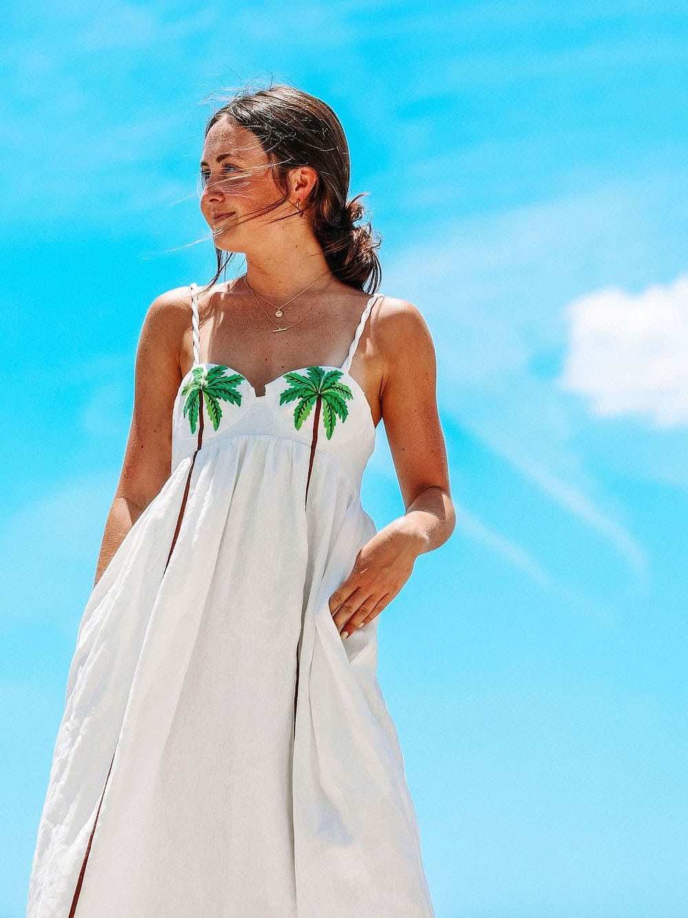 Vestido Lencero Palm Oasis