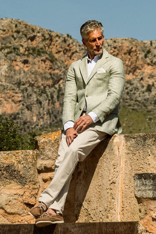 Blazer Lino Espiga Verde
