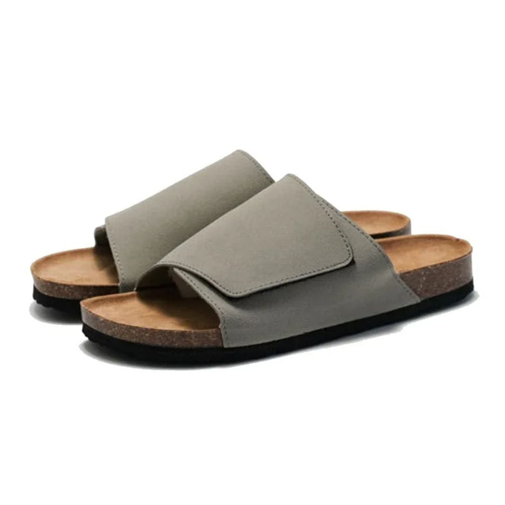 Sandalia Slide de Piel