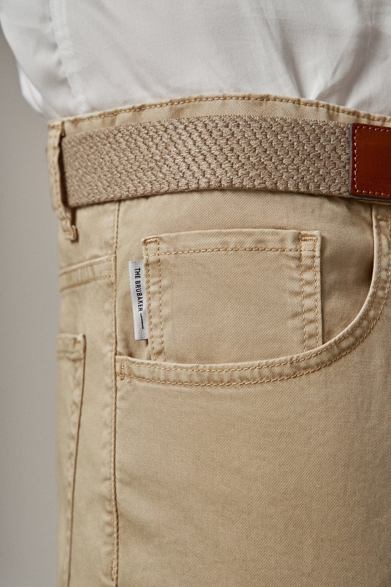Pantalón algodón Beige