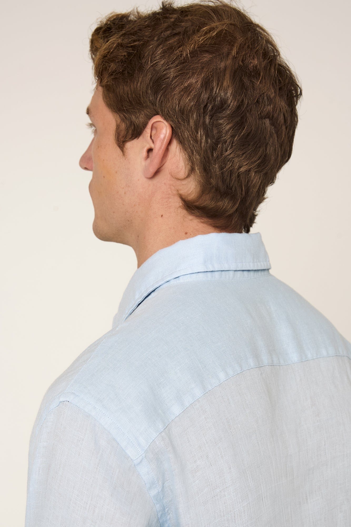 Polera de Lino Azul