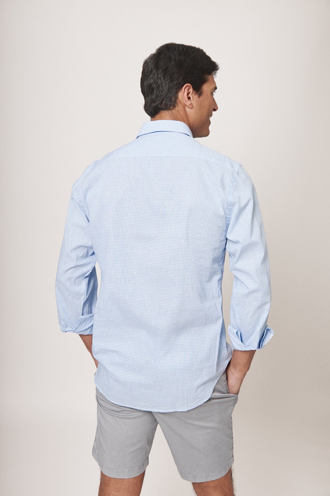 Polera Cuadro Pequeño Azul