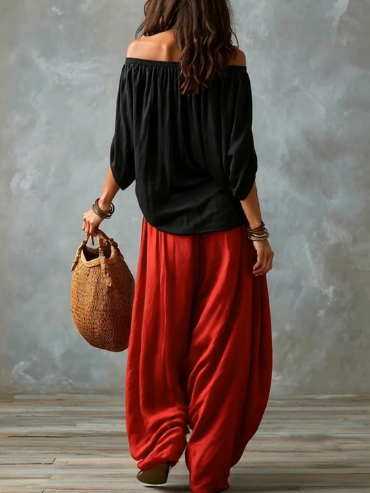 Conjunto Bohemio de Top y Pantalón Bombacho
