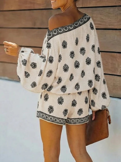 Mono Boho de Verano con Estampado Vintage