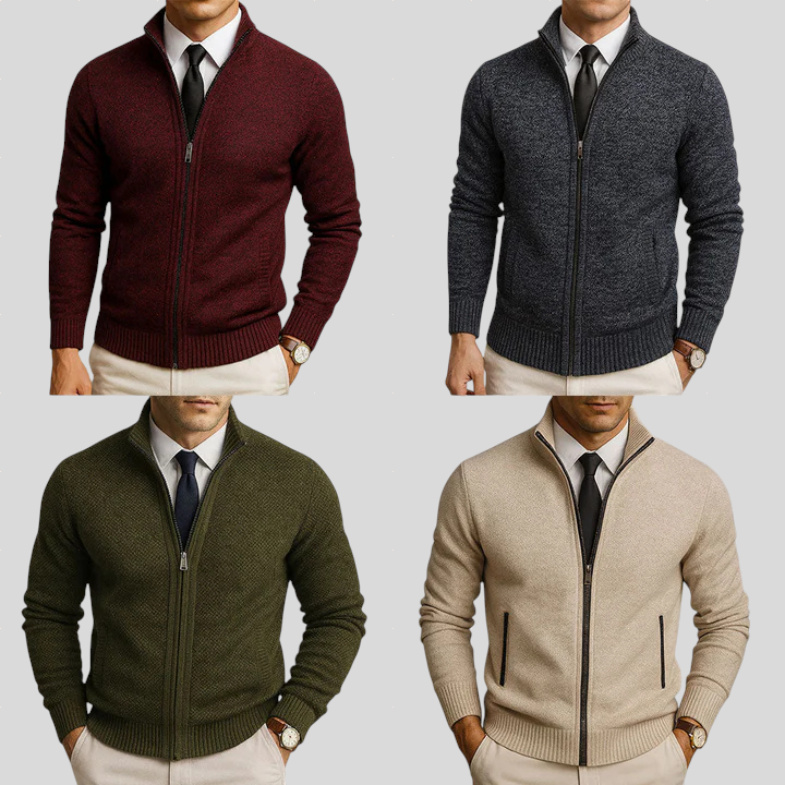 RAVINO - Chaqueta de Punto con Cremallera