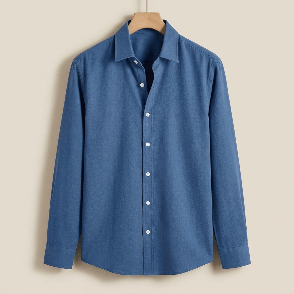 Camisa de Algodón Esmerilado