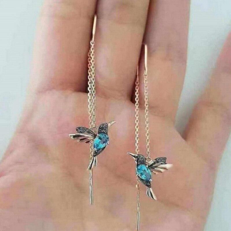 Colgante Chapado en Oro con formas de Colibrí