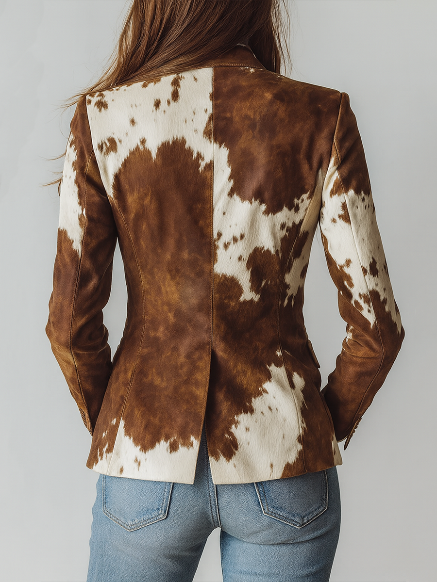Agathe | Blazer vintage estampado de vaca