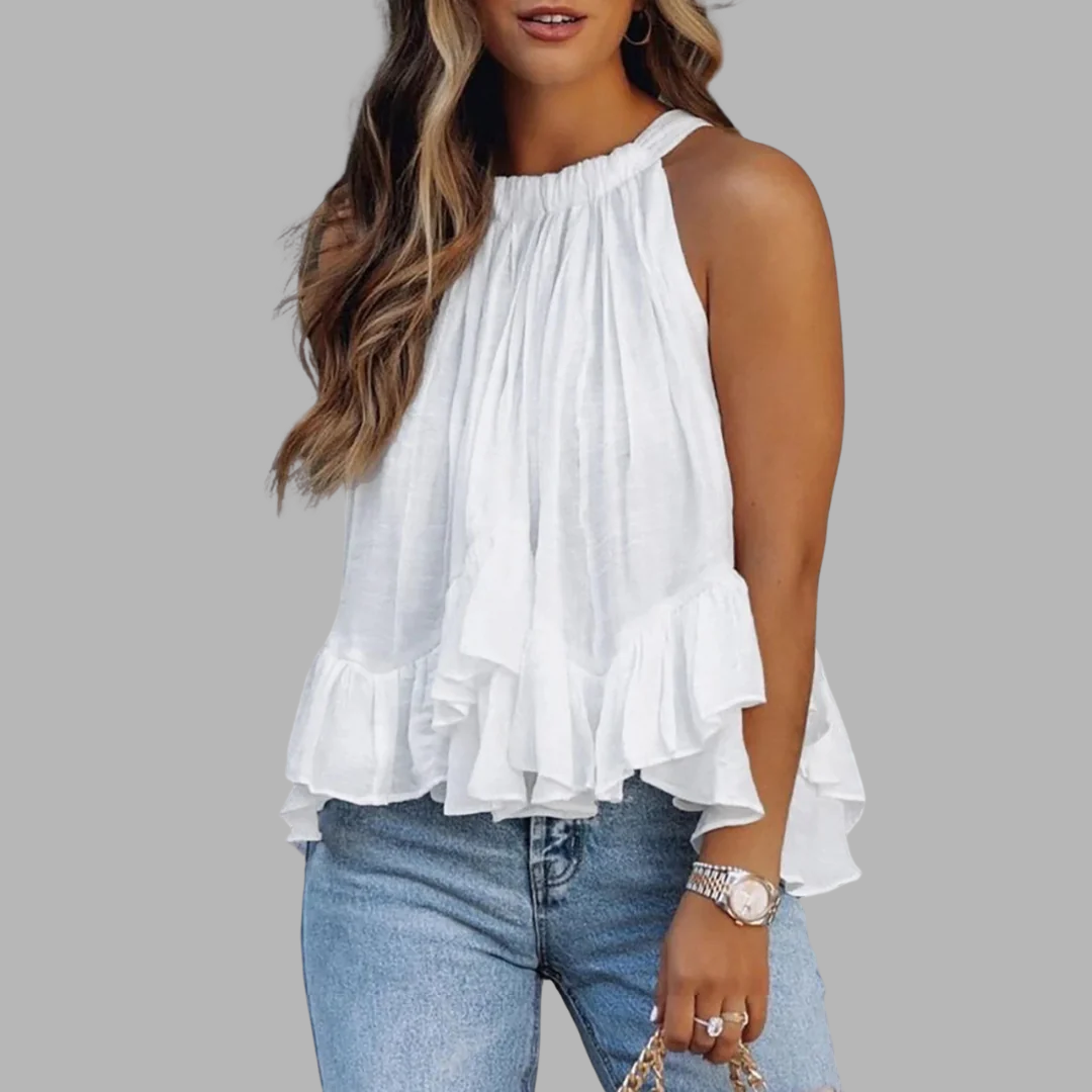 DELACROIX | Blouse à volants texturée Karianne