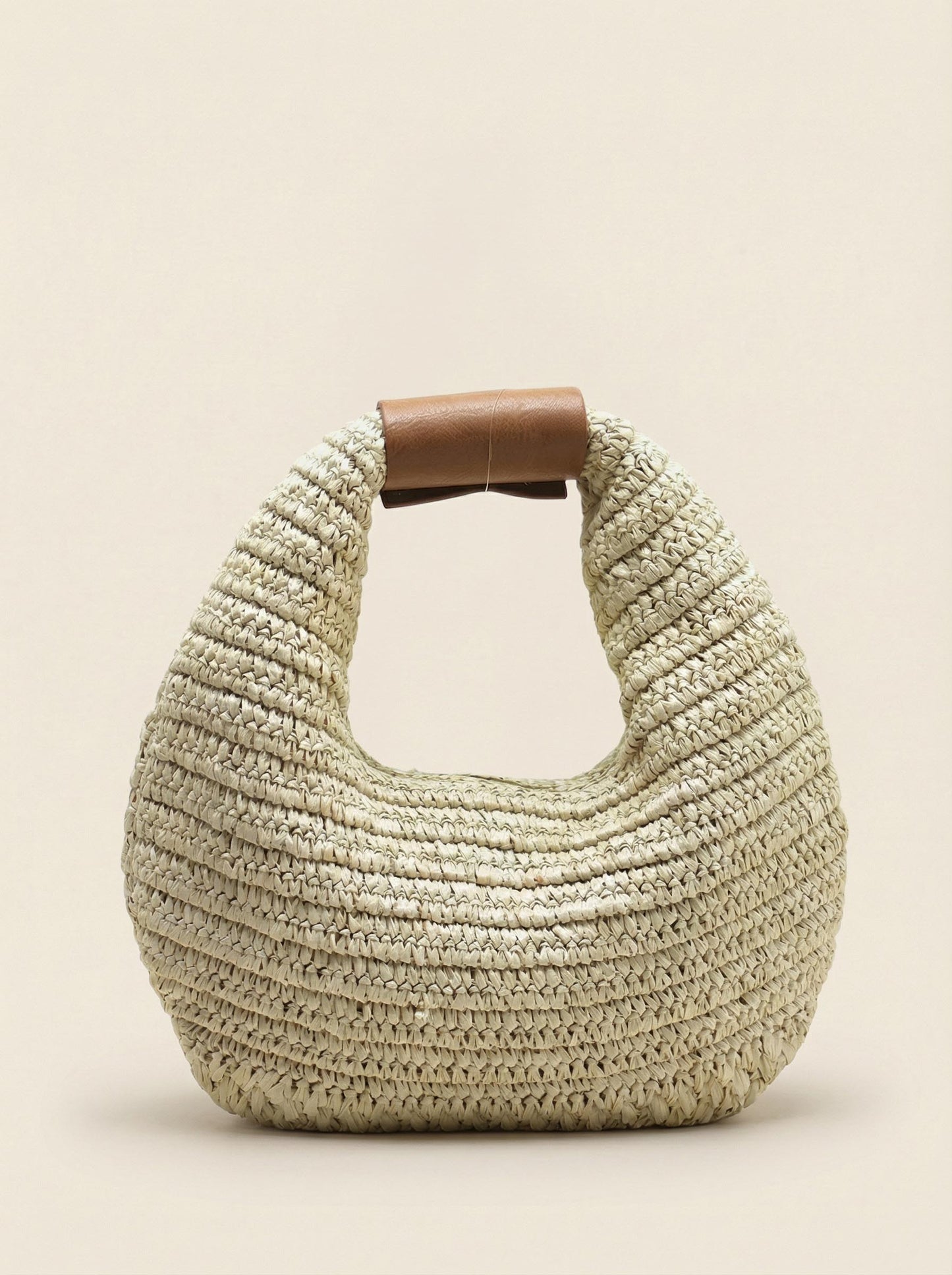 Bolso de Mano de Paja Trenzado
