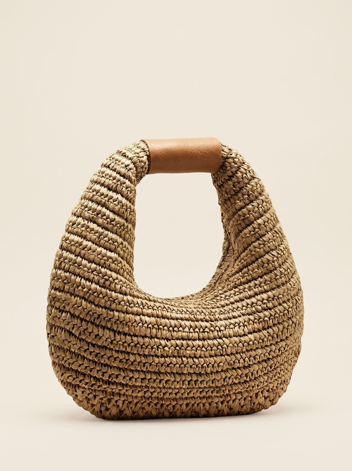 Bolso de Mano de Paja Trenzado