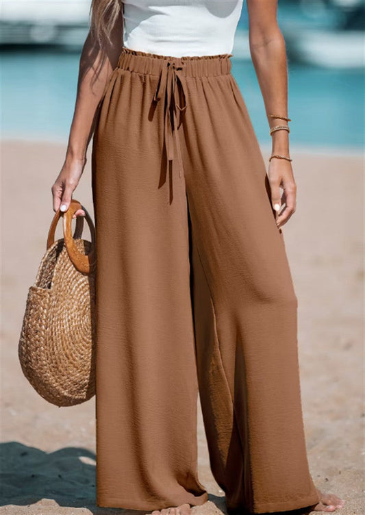 Pantalón Wide Leg Urbano con Cordón Ajustable