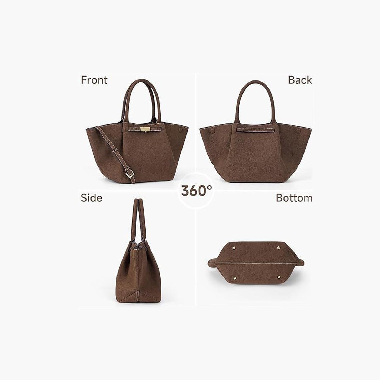 Bolso Tote Vintage de Ante Sintético
