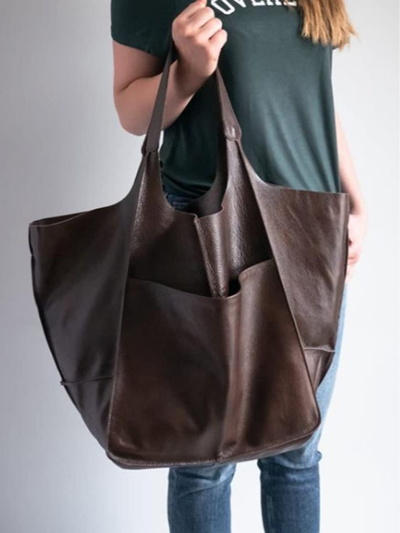 Bolso de Hombro Grande de Piel Sintética Suave y Gran Capacidad