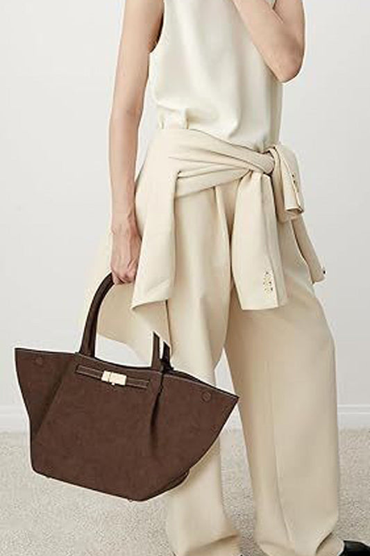 Bolso Tote Vintage de Ante Sintético