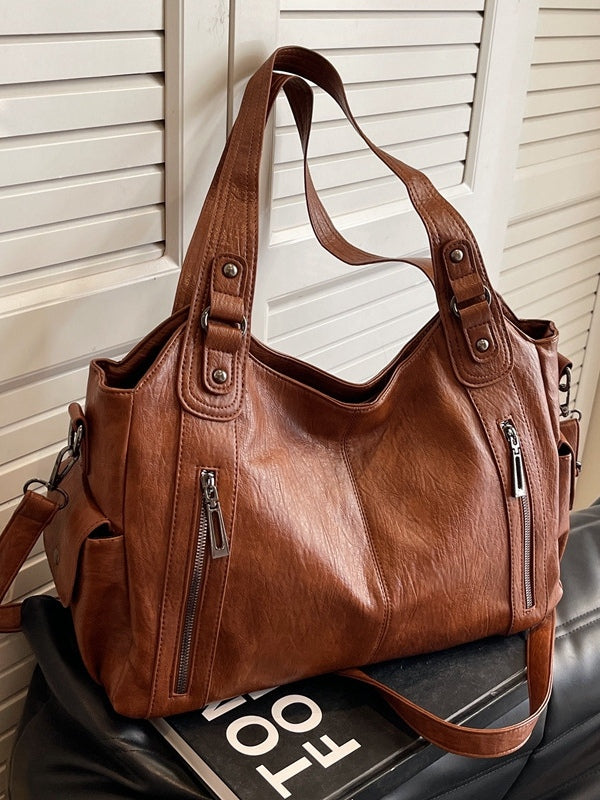 Bolso Tote de Gran Capacidad con Remaches de Estilo Premium