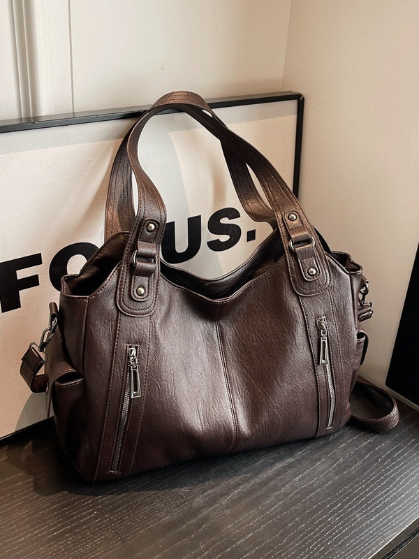 Bolso Tote de Gran Capacidad con Remaches de Estilo Premium