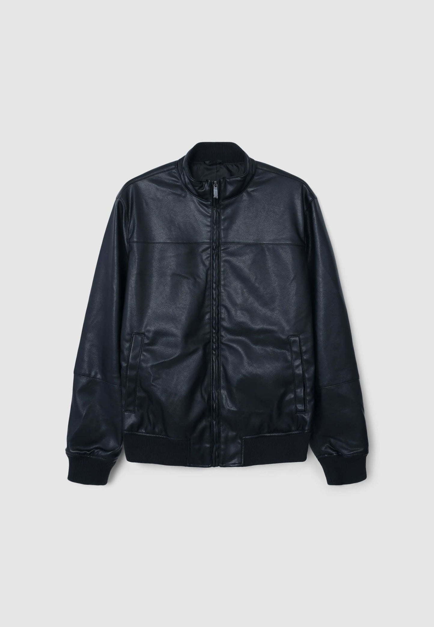 Cazadora Bomber Napa Sintética Negra