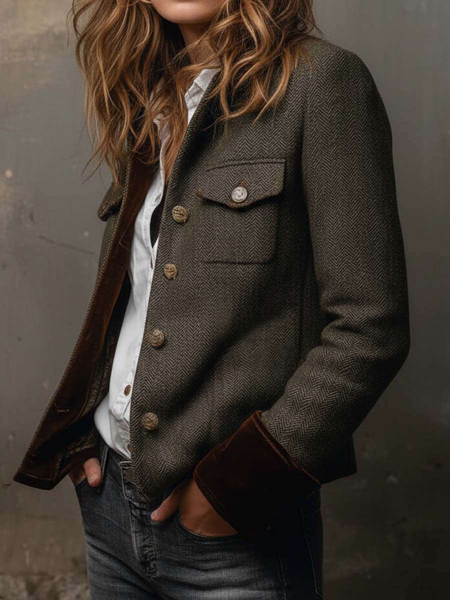 Honorine | Blazer vintage de espiga