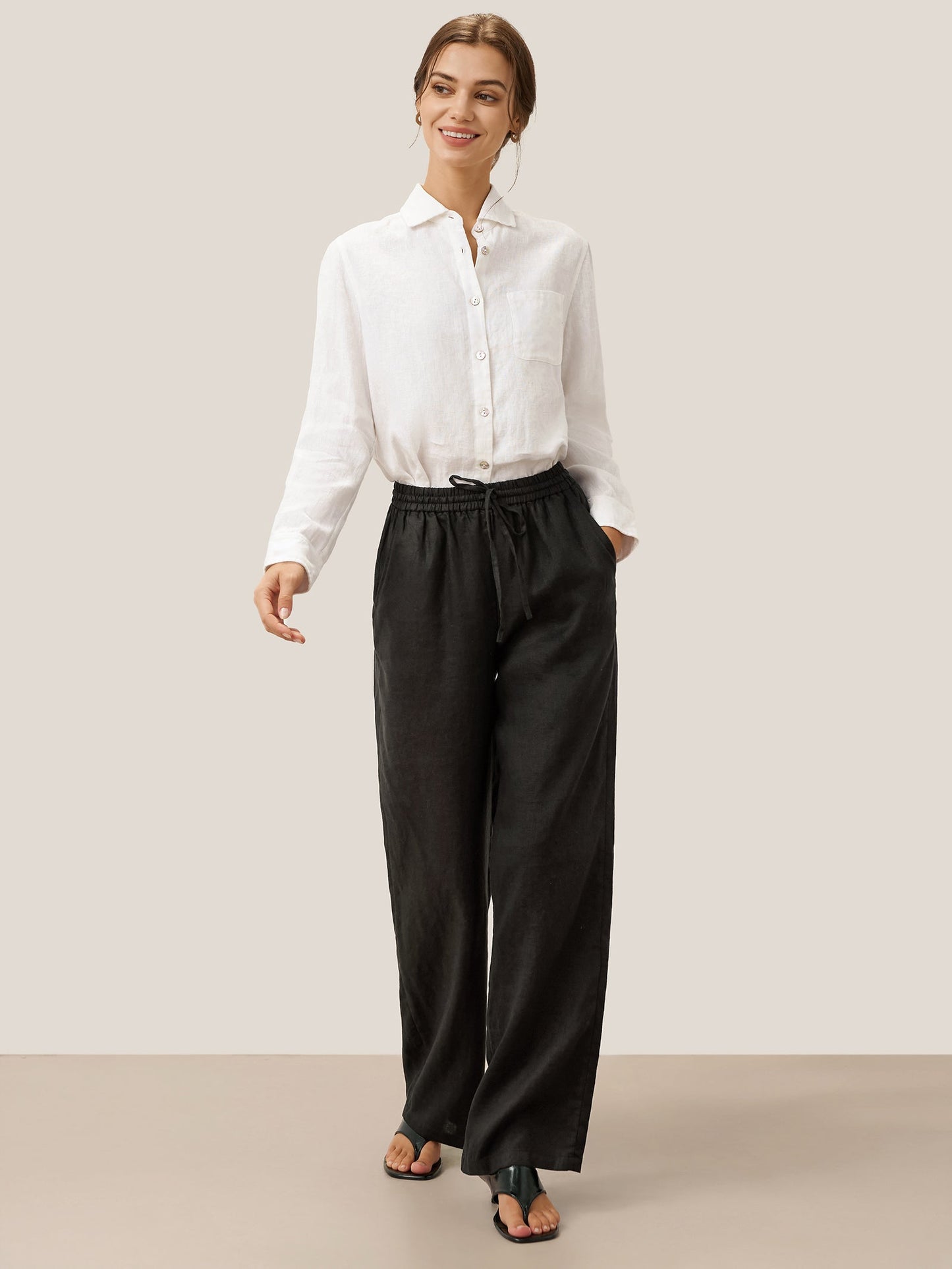 Pantalón de Lino Blanco