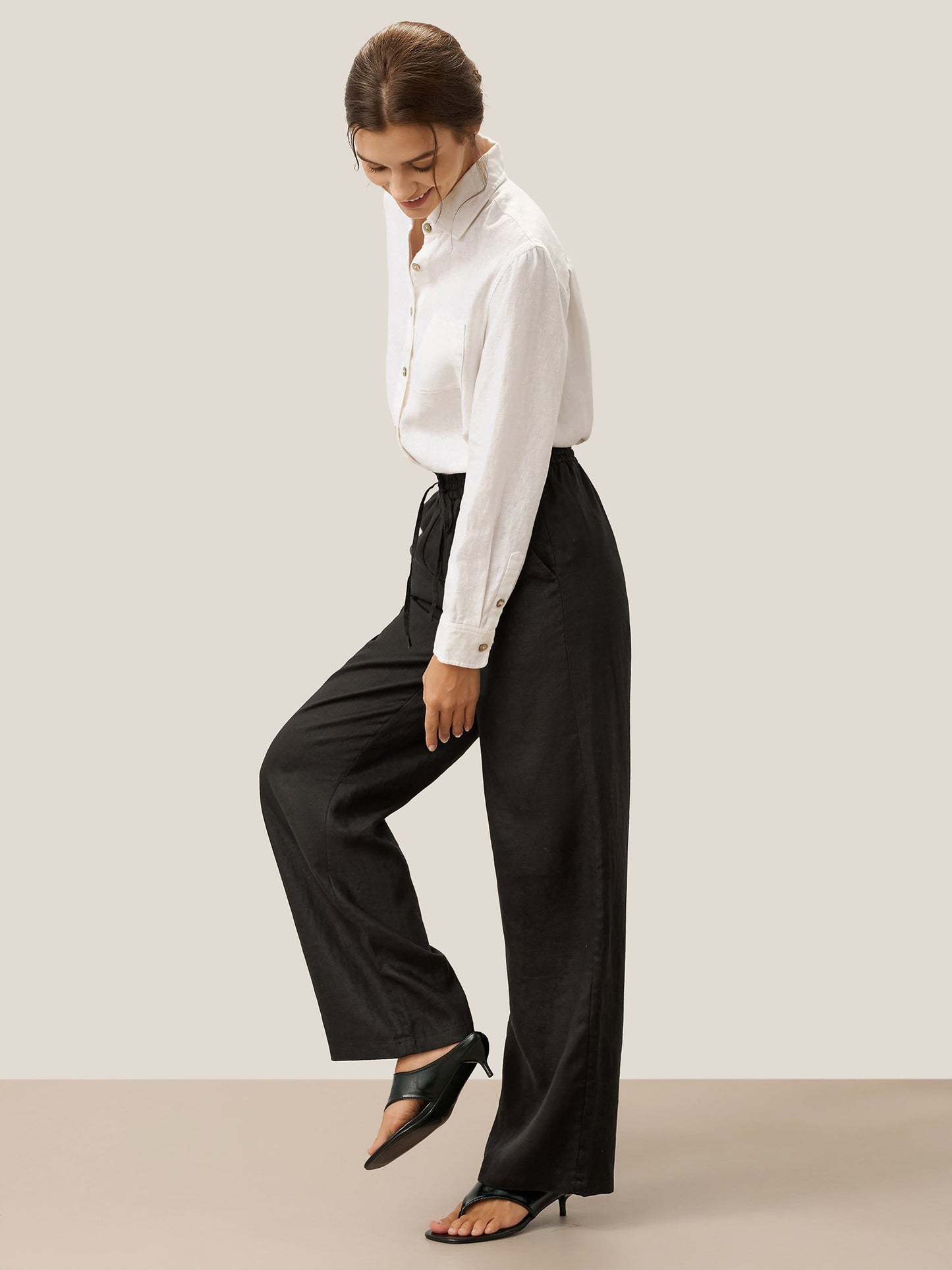 Pantalón de Lino Blanco