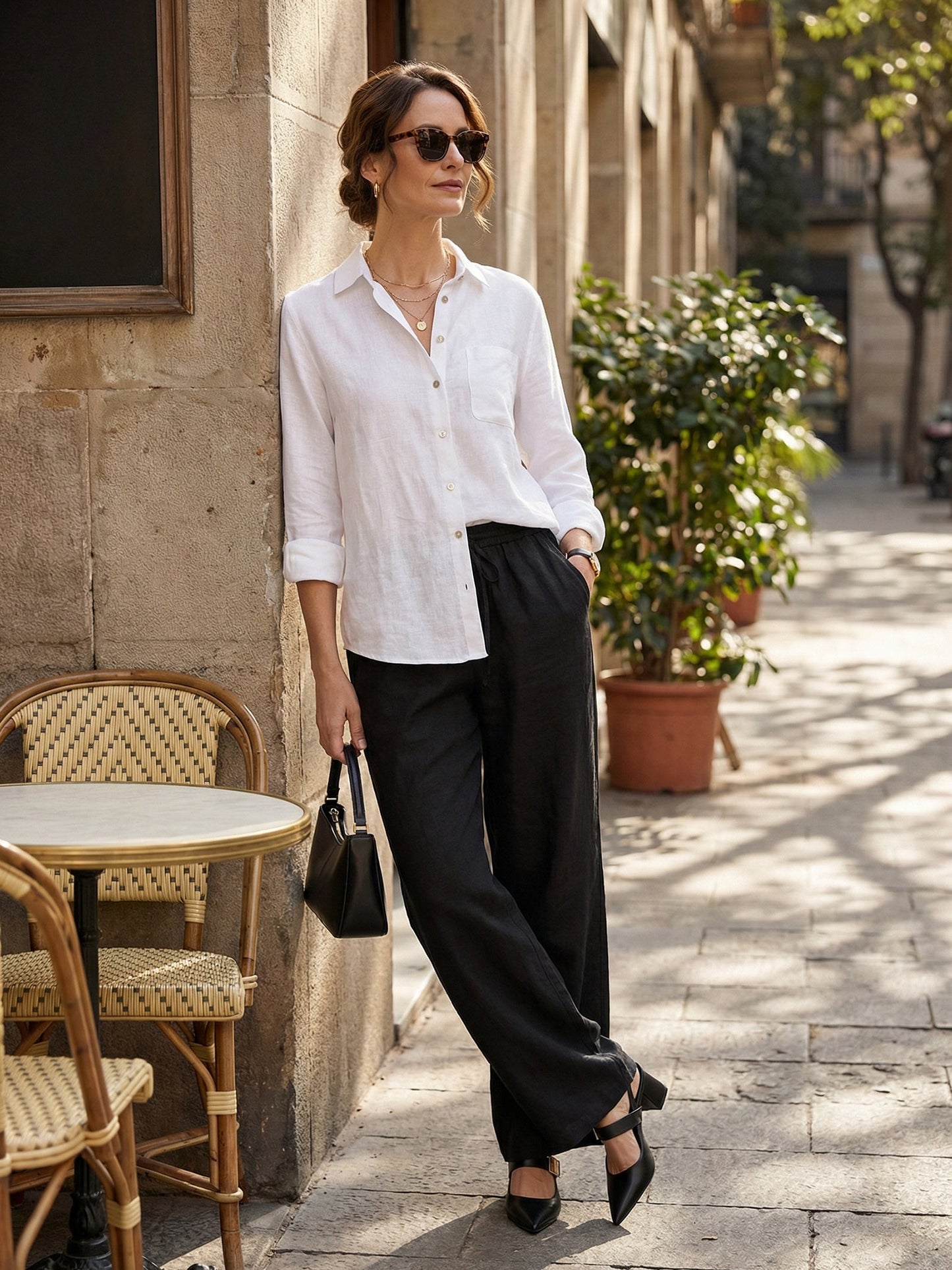 Pantalón de Lino Blanco