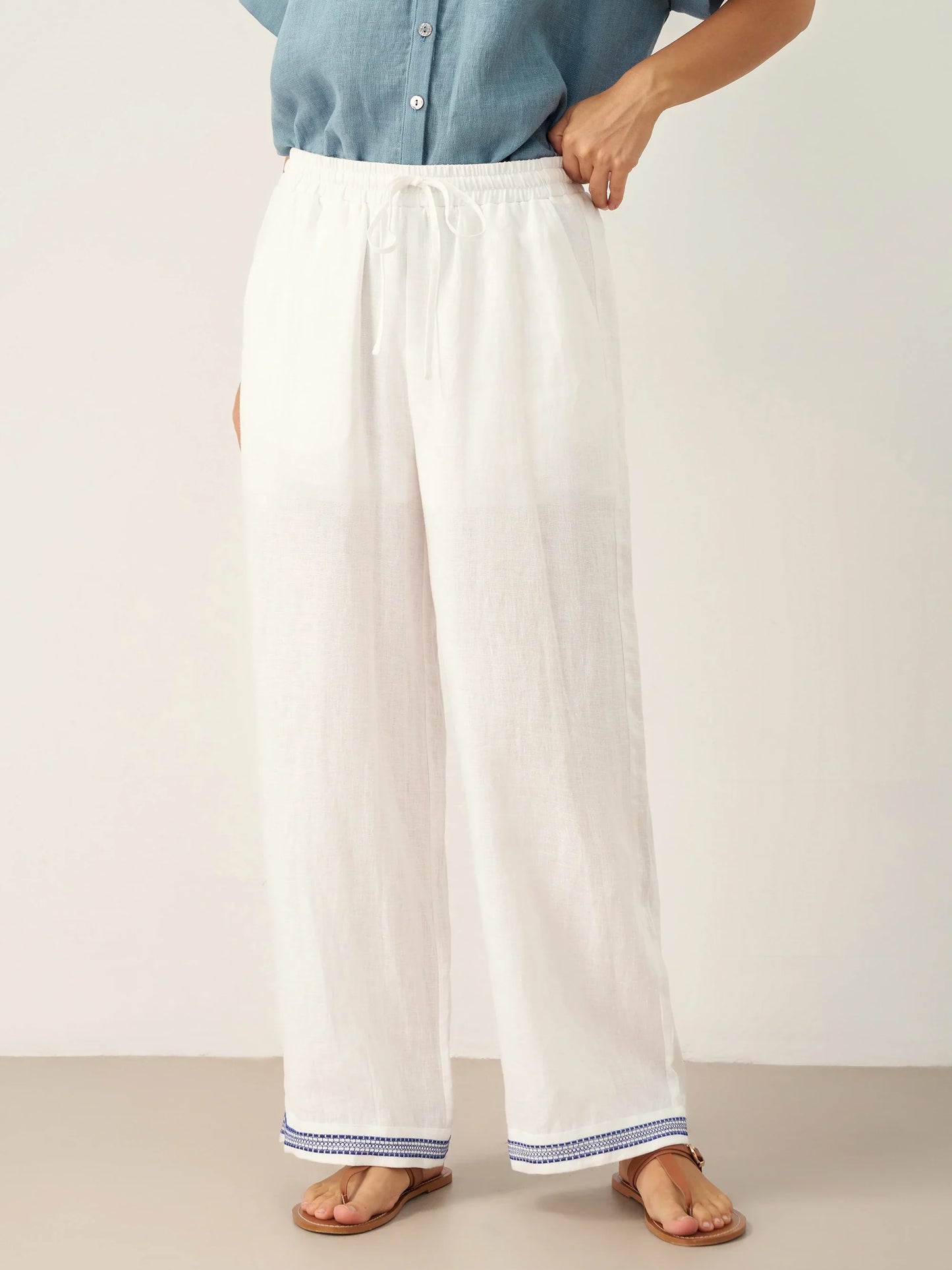 Pantalón Elastico 100% Lino