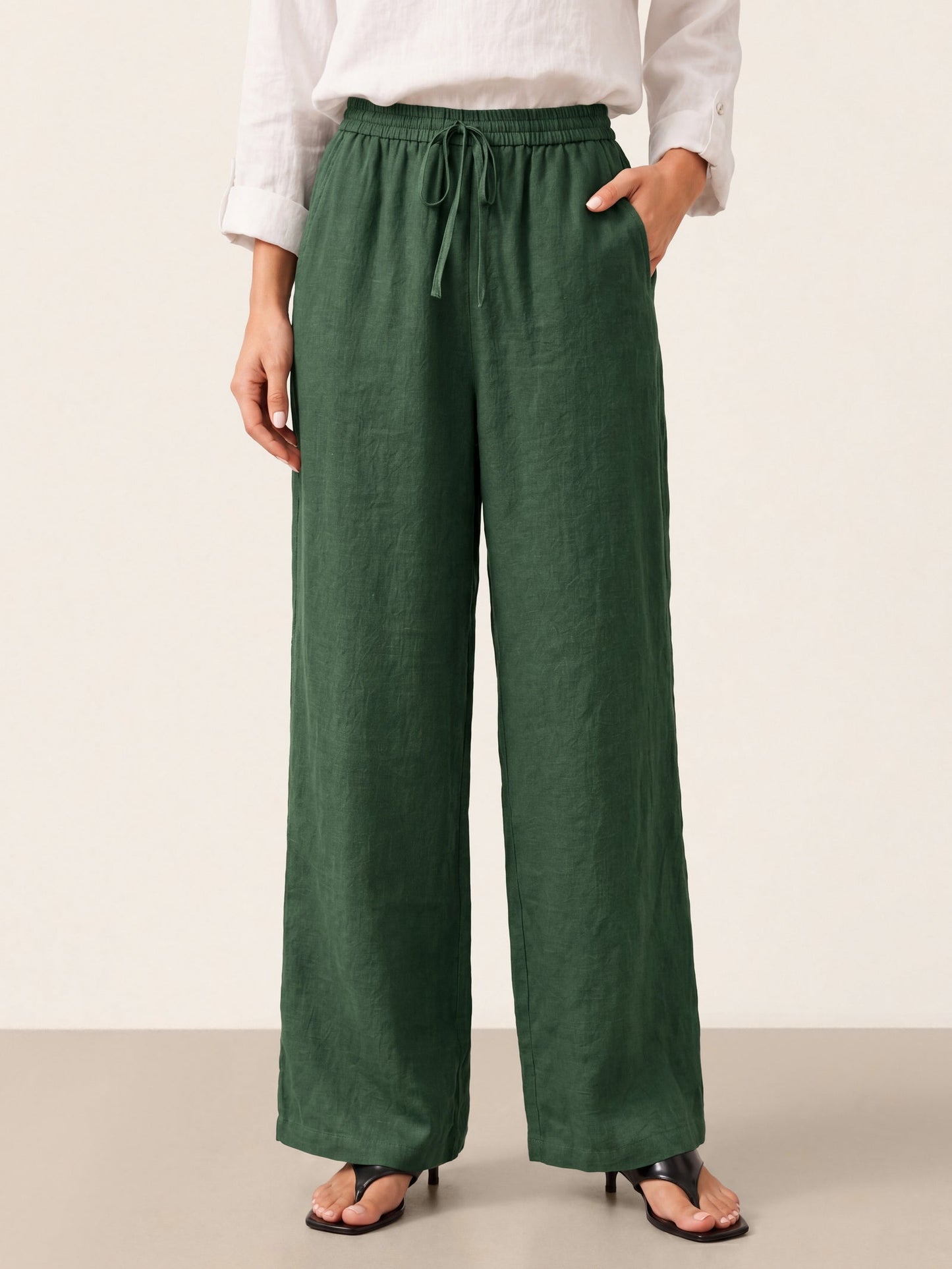 Pantalón de Lino Blanco