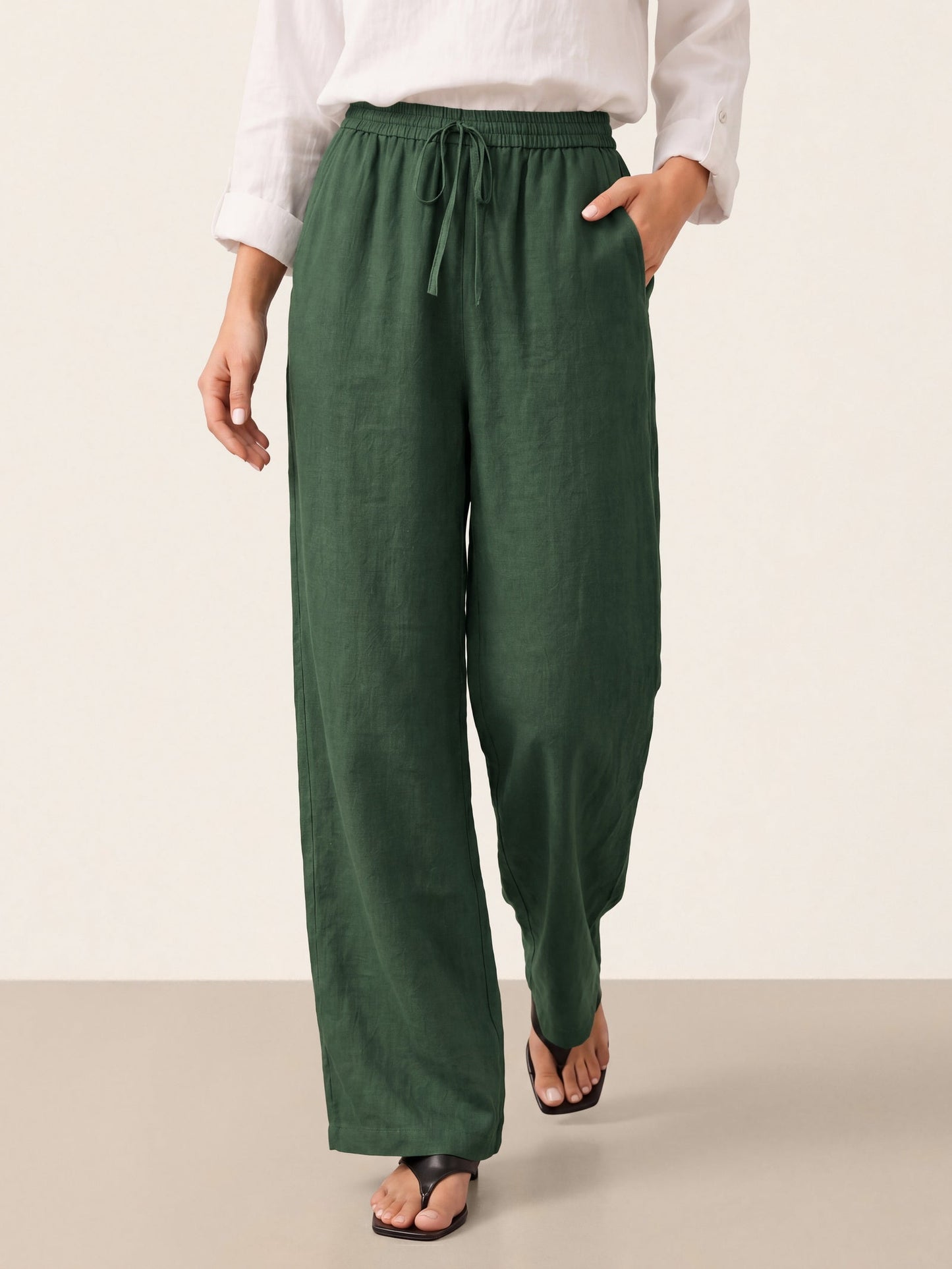 Pantalón de Lino Blanco