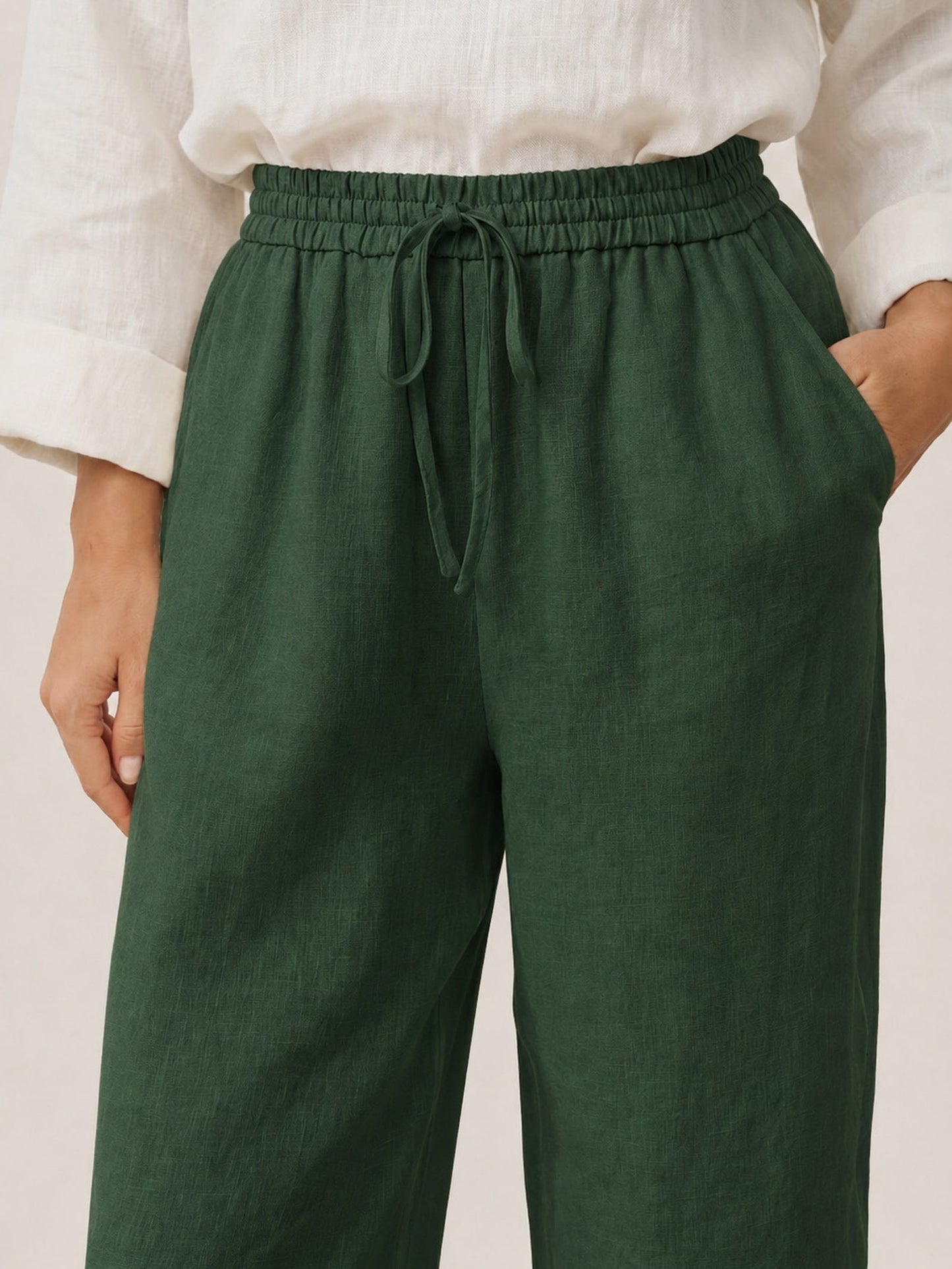 Pantalón de Lino Blanco