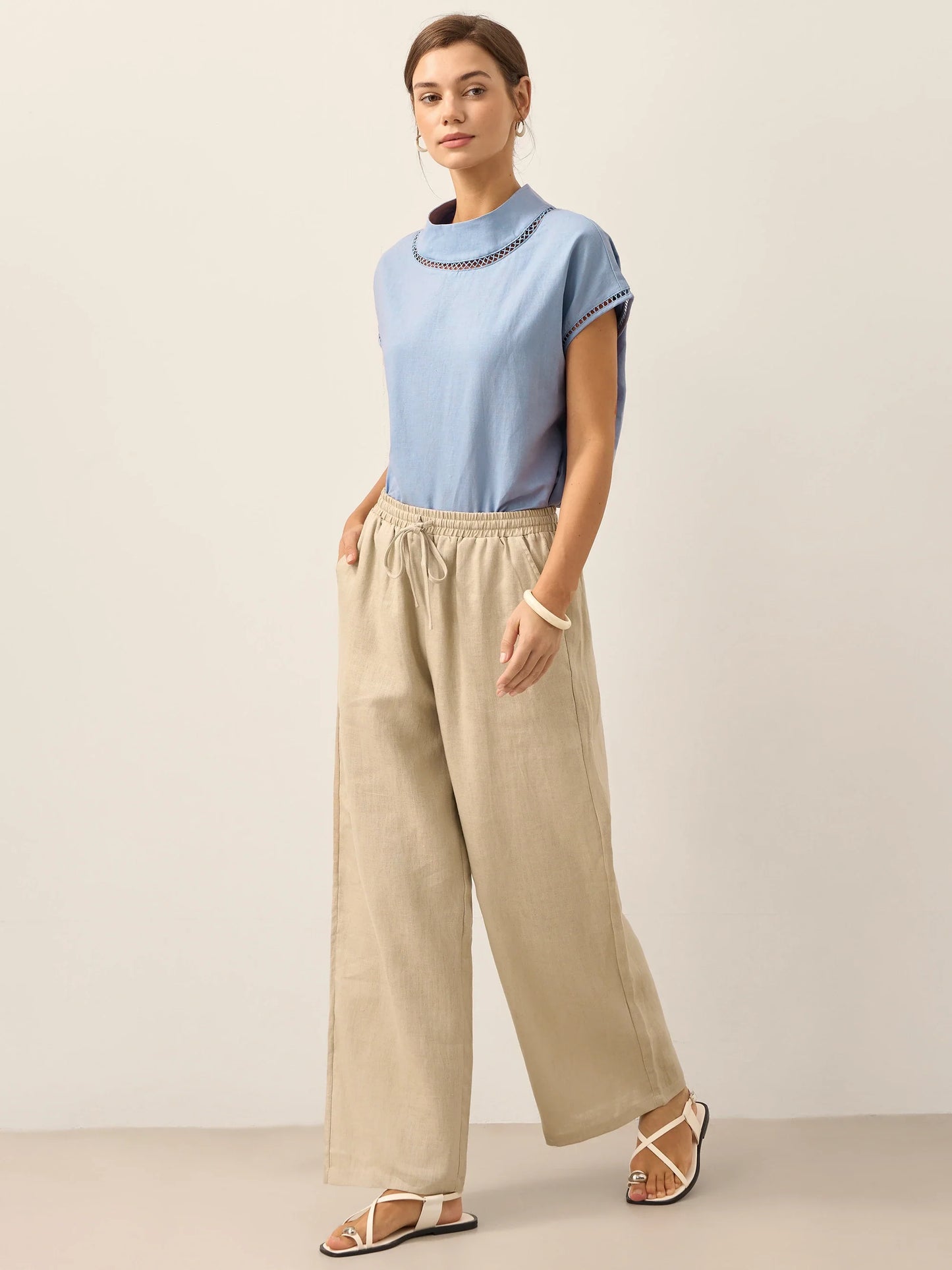 Pantalón de Lino Blanco