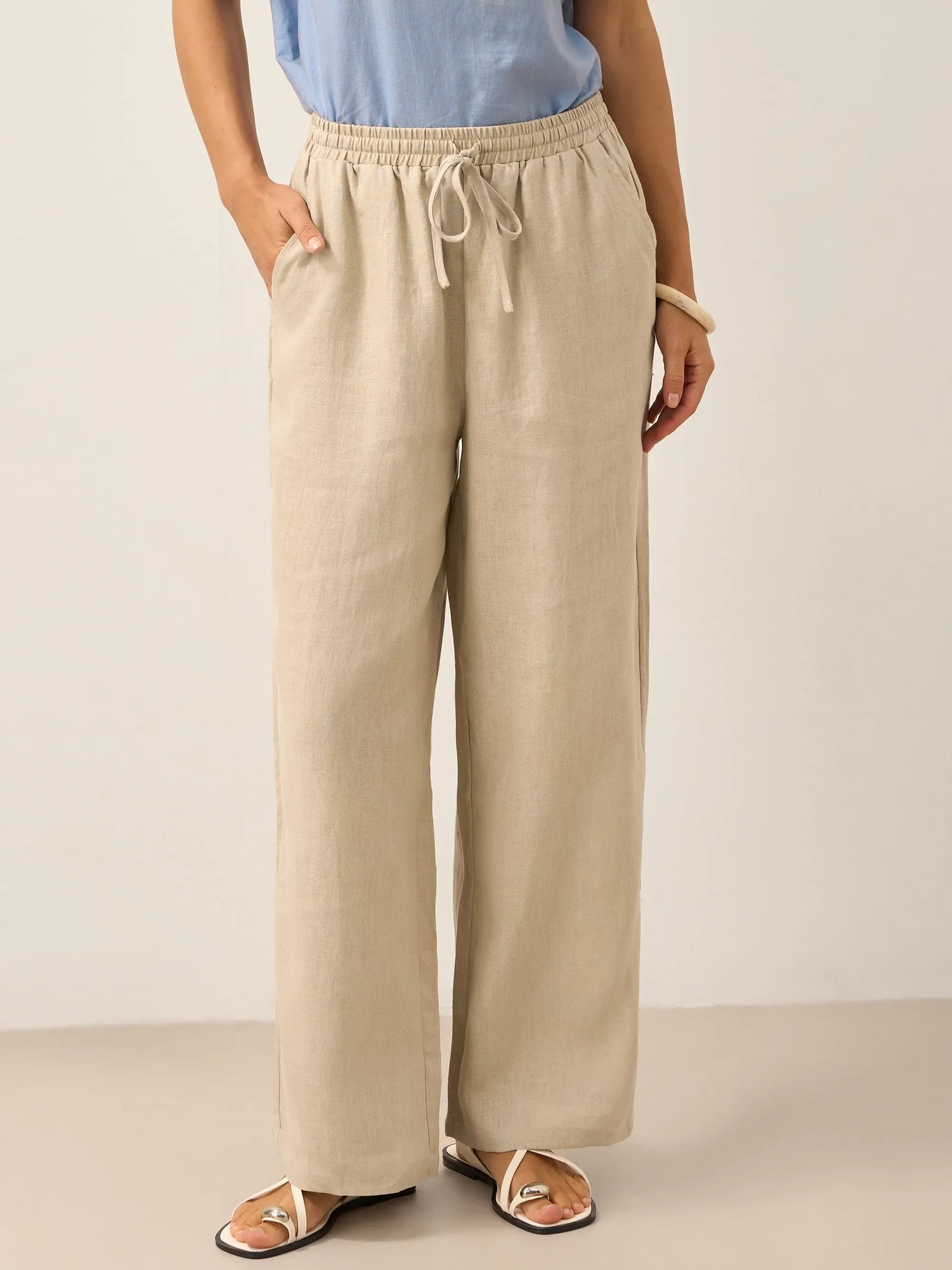 Pantalón de Lino Blanco