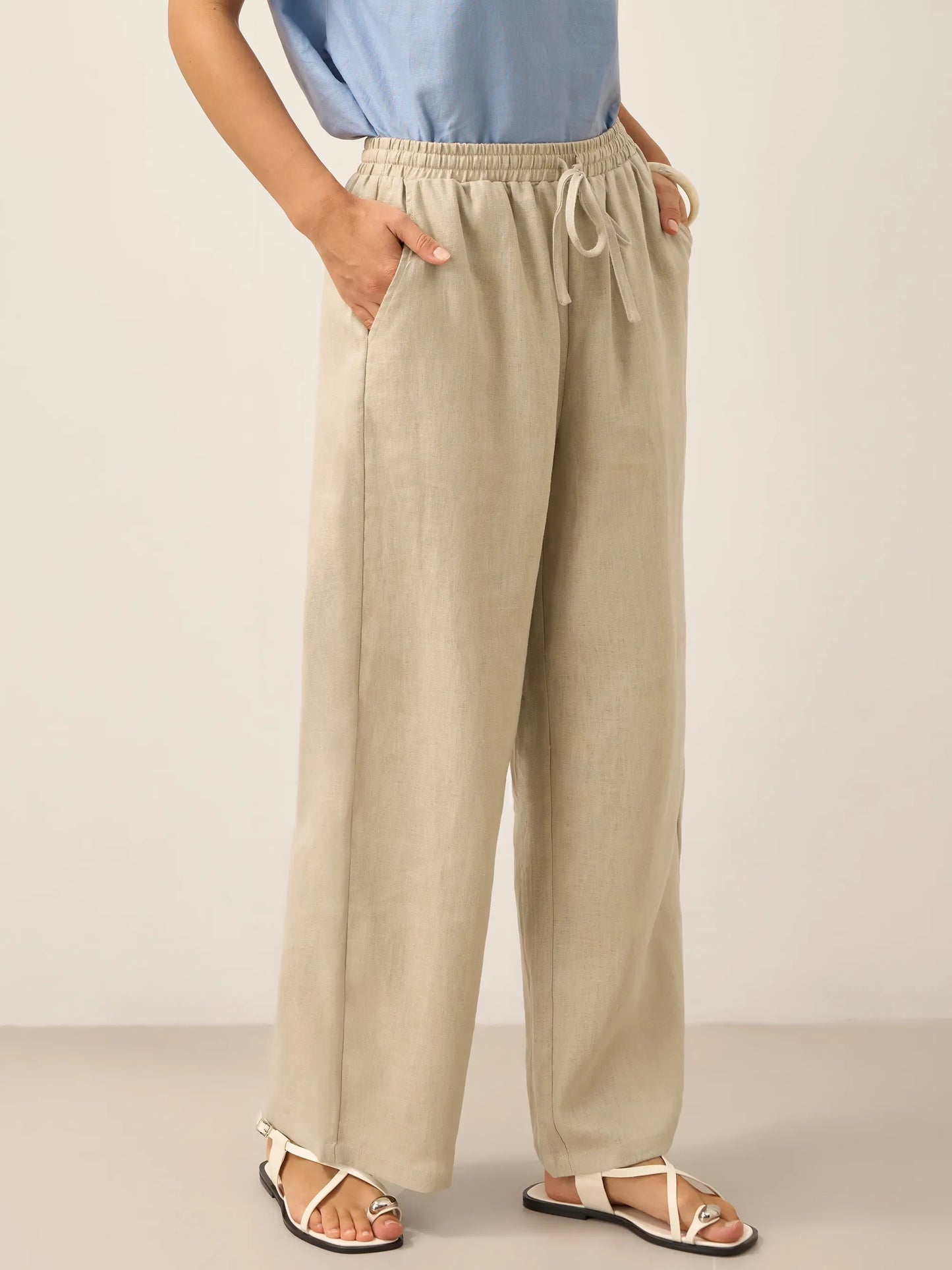 Pantalón de Lino Blanco