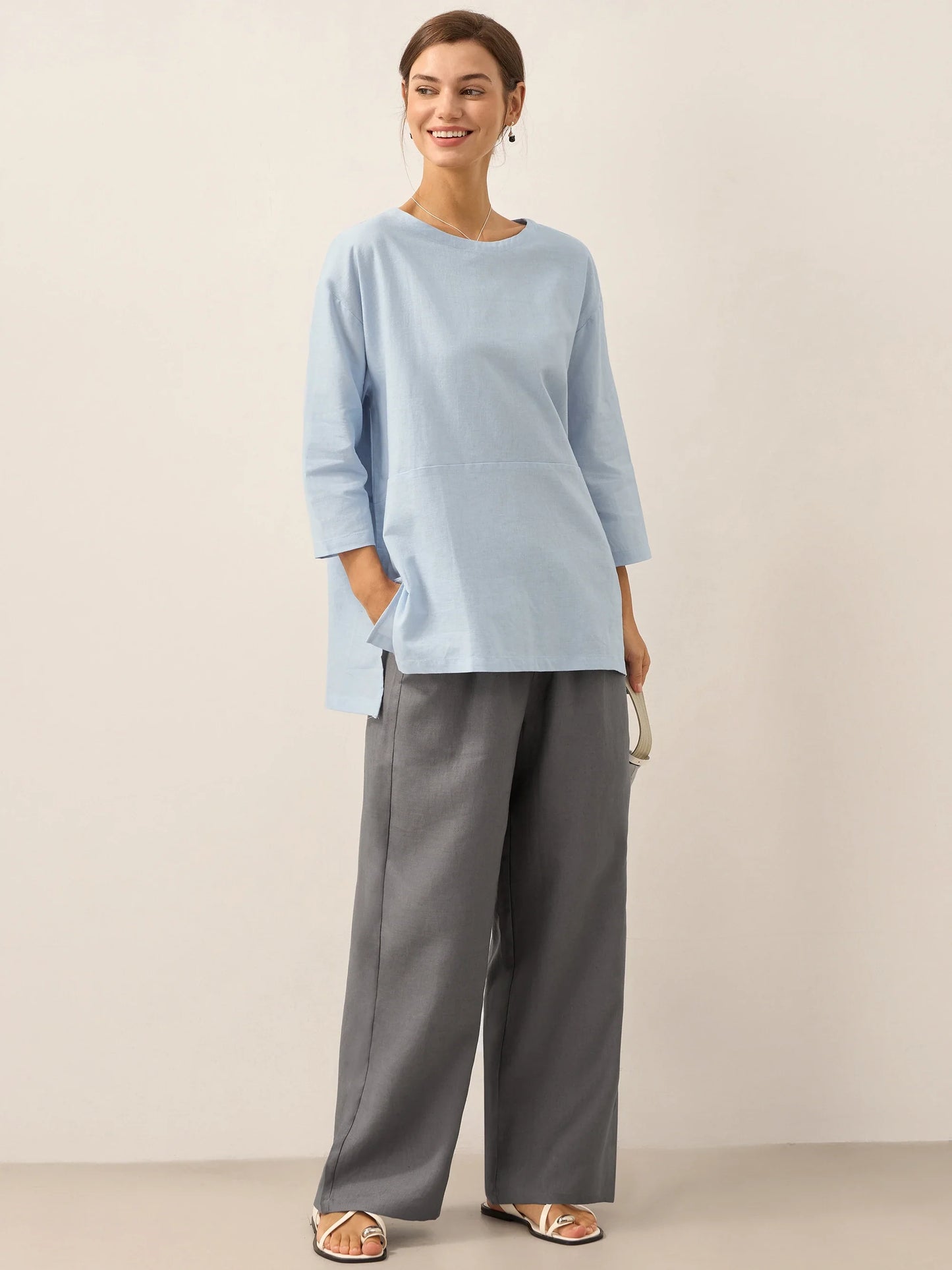Pantalón de Lino Blanco