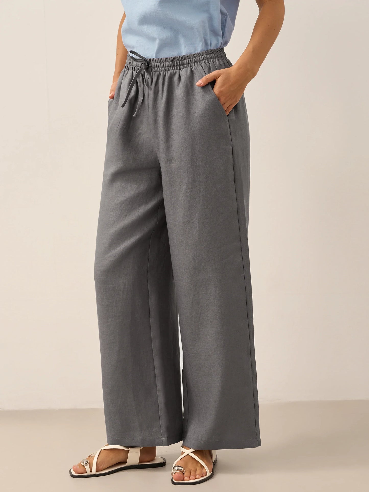 Pantalón de Lino Blanco