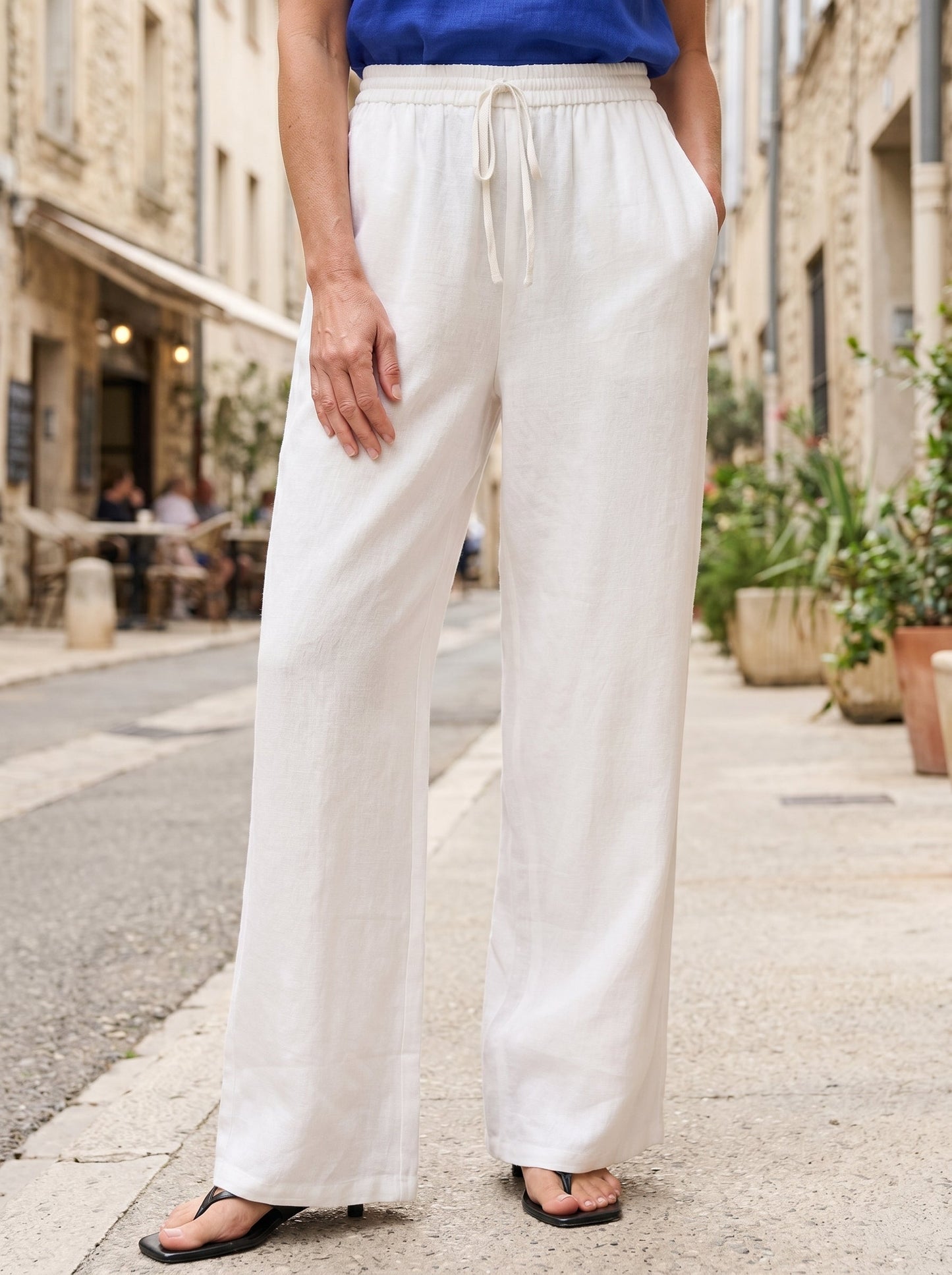 Pantalón de Lino Blanco