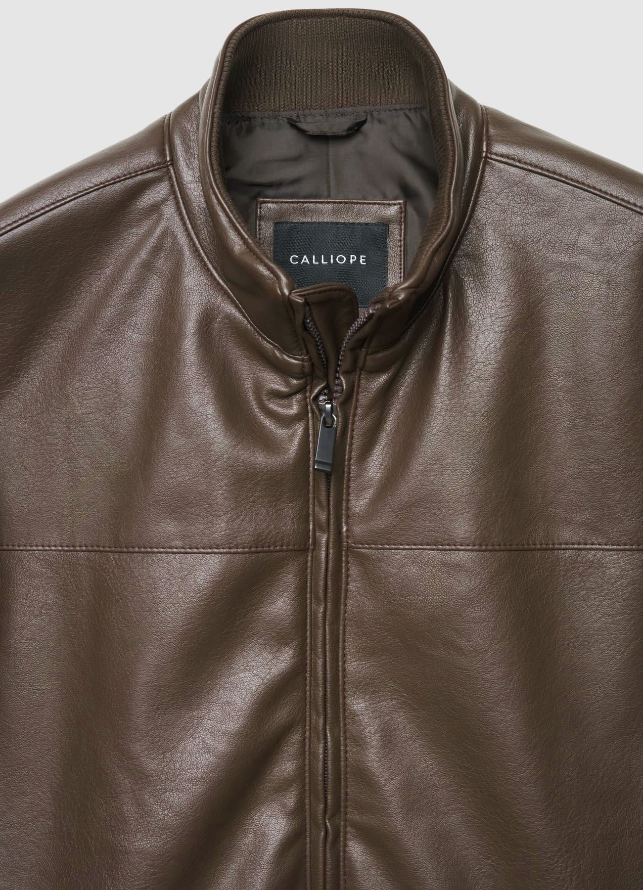 Cazadora Bomber Napa Sintética Marrón