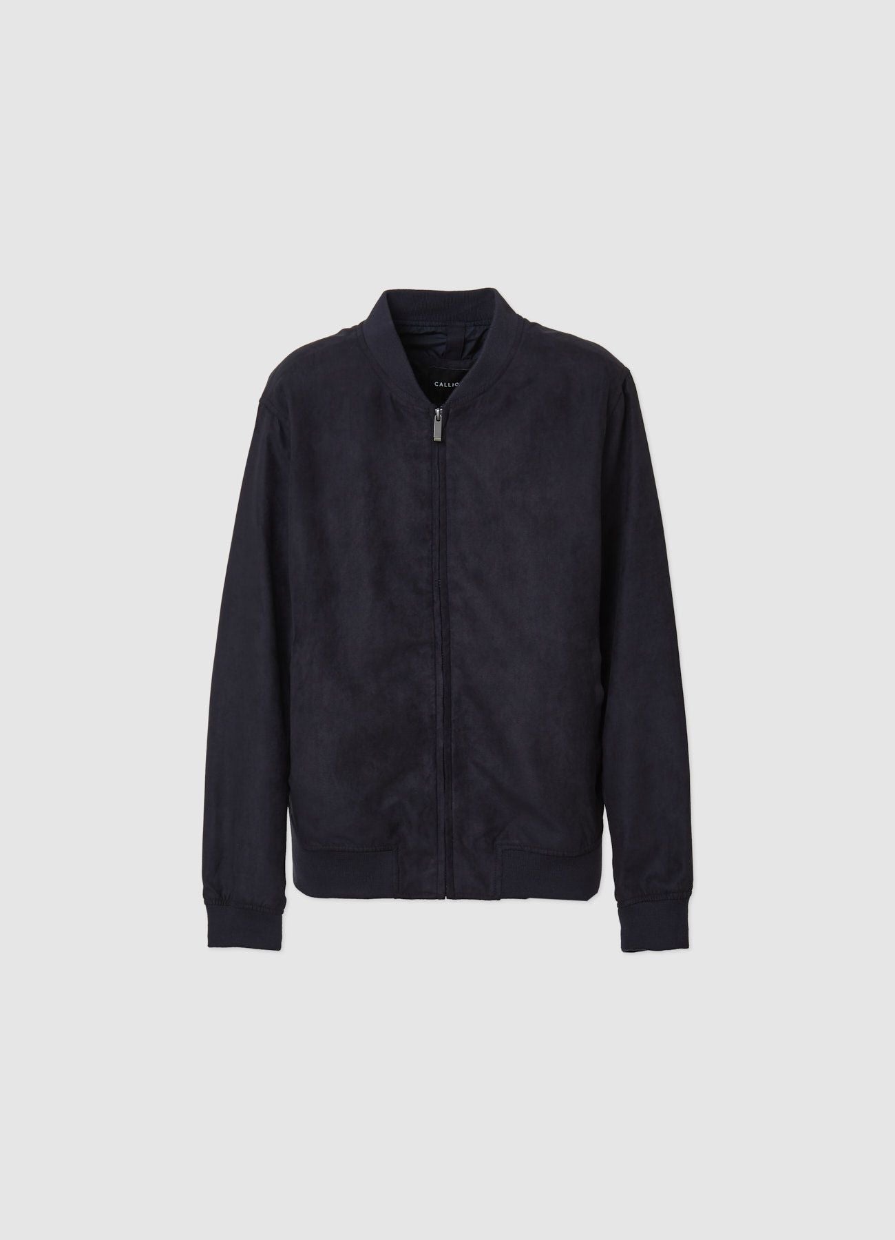 Cazadora Bomber Efecto Ante Azul Noche