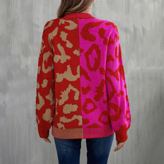 Jersey de Punto Patchwork Leopardo