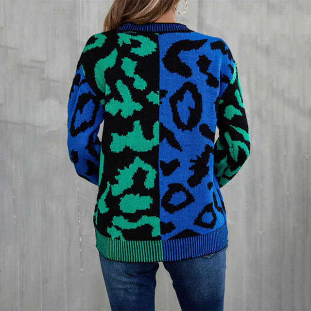Jersey de Punto Patchwork Leopardo
