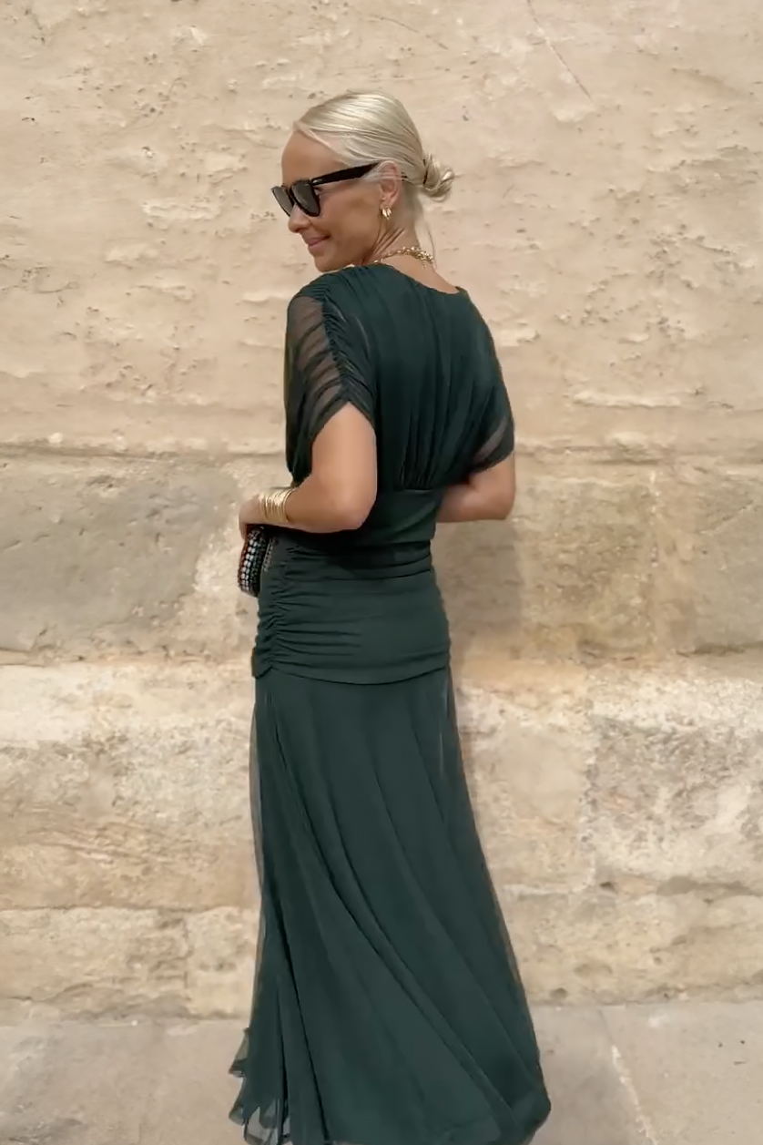 Luisa™ -  Elegante Vestido Largo de Fiesta Con Escote En V