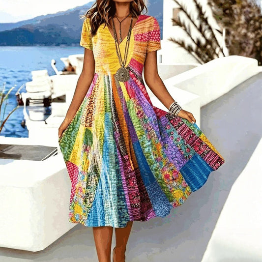 Vestido Colorido Vintage