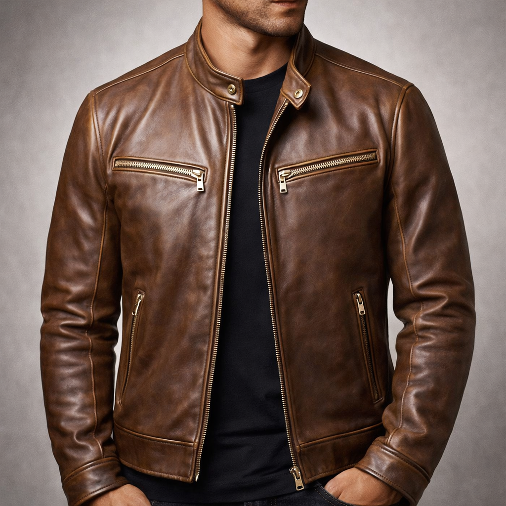 Roberto | Chaqueta de Cuero Vintage