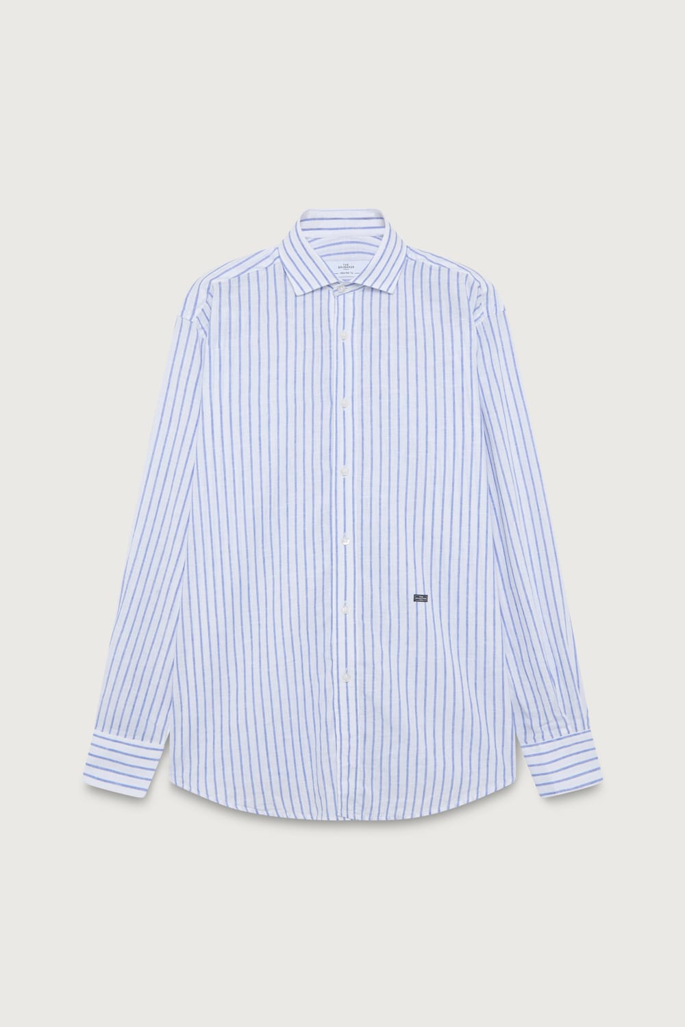Camisa Fondo Blanco Raya Azul