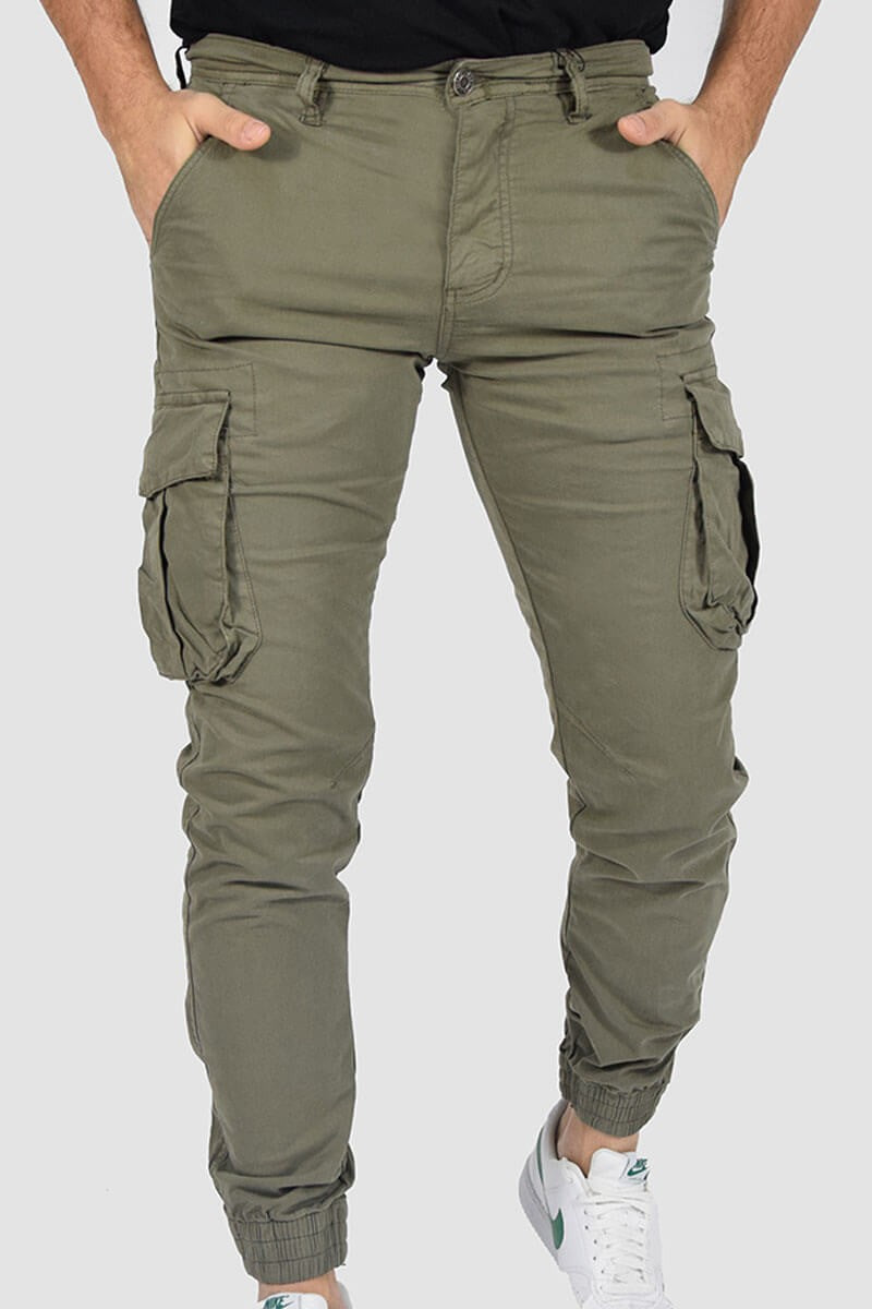 PANTALONES CON BOLSILLOS CARGO Y PUÑO