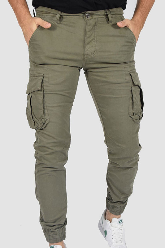 PANTALONES CON BOLSILLOS CARGO Y PUÑO