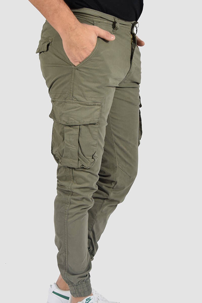 PANTALONES CON BOLSILLOS CARGO Y PUÑO